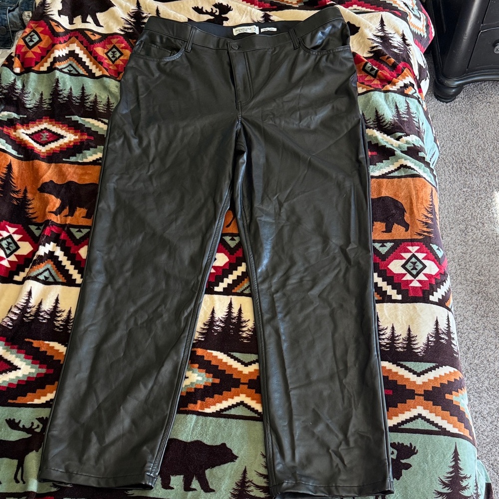 Abercombie & Fitch Black Faux Leather Pants